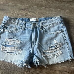Distressed KanCan shorts